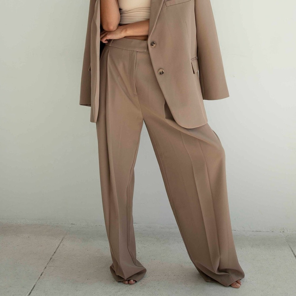 Re Ona JOEY SUIT TROUSERS XS in Macadamia